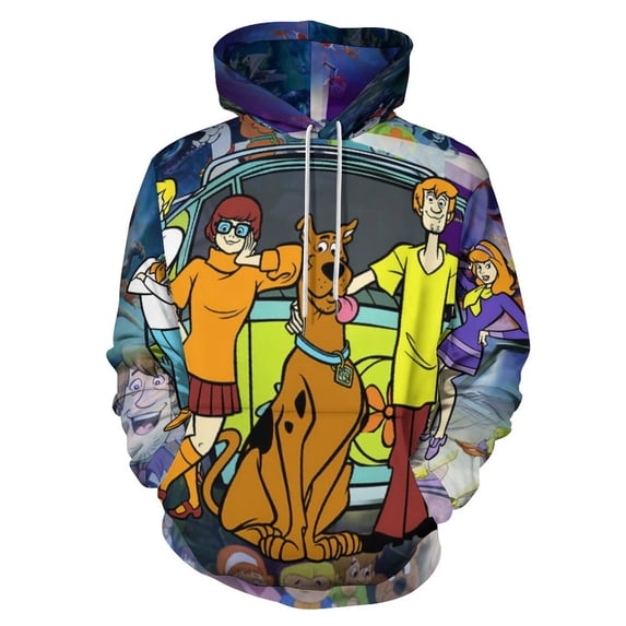 Scooby Doo Unisex Adult Sweatshirt Novelty Hoodie 3D Print Casual Sweater Jacket Pullover Hoodie Fall Winter Clothes 6XL