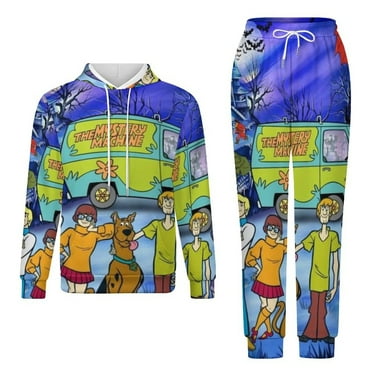 Scooby Doo Unisex Hoodies And Sweatpants Set Sweatshirts Jogger Pants Hooded Hoody Tracksuits Set Suit Winter Daily Adult Sweatsuit 2 Pcs