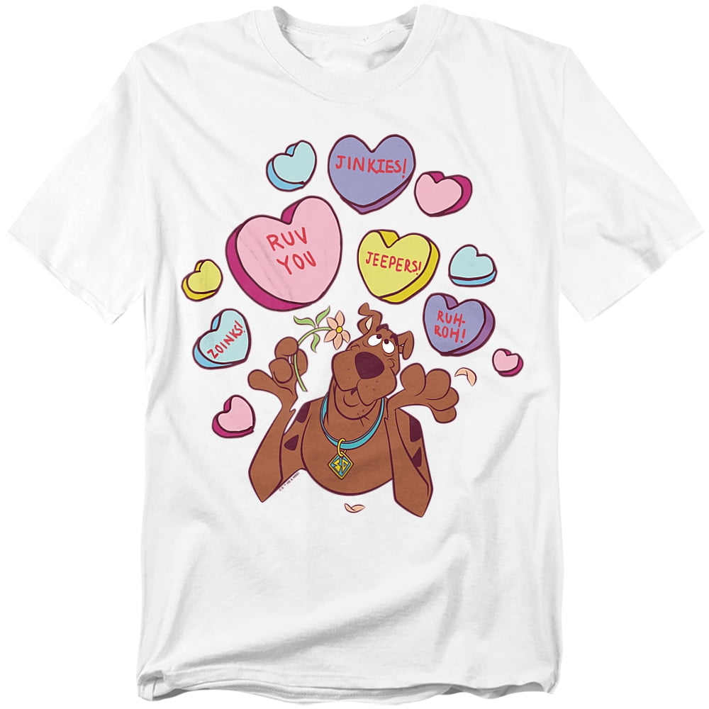 Scooby Doo! Valentine's Day Heart Candy Men's Adult T Shirt - Walmart.com