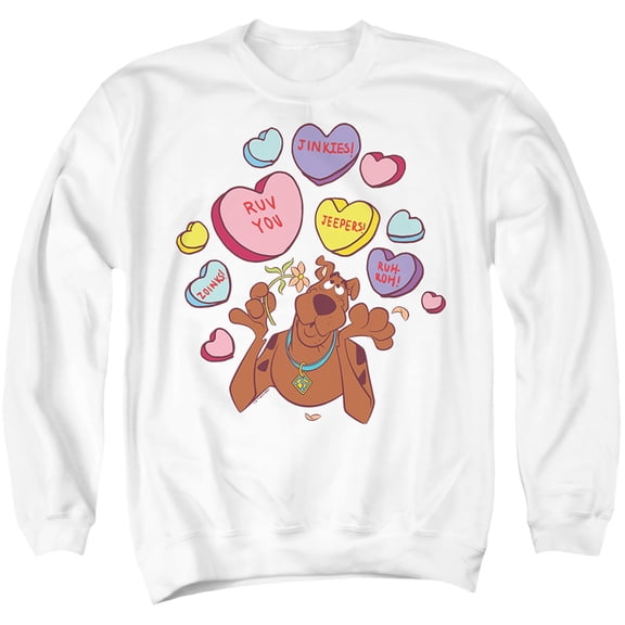 Scooby Doo! Valentine's Day Heart Candy Unisex Adult Crewneck Sweatshirt