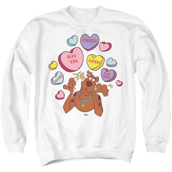 Scooby Doo! Valentine's Day Heart Candy Unisex Adult Crewneck Sweatshirt