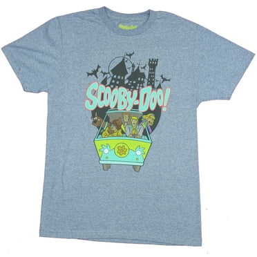 Scooby-Doo Van Cast Squad Men's Vintage Shirt, Heather Blue, Medium