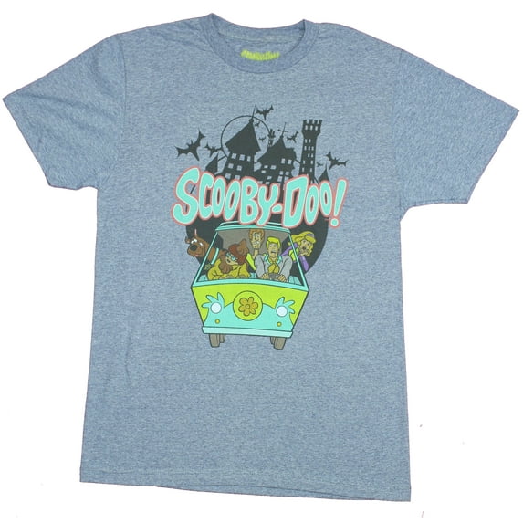 Scooby-Doo Van Cast Squad Men's Vintage Shirt, Heather Blue, Small