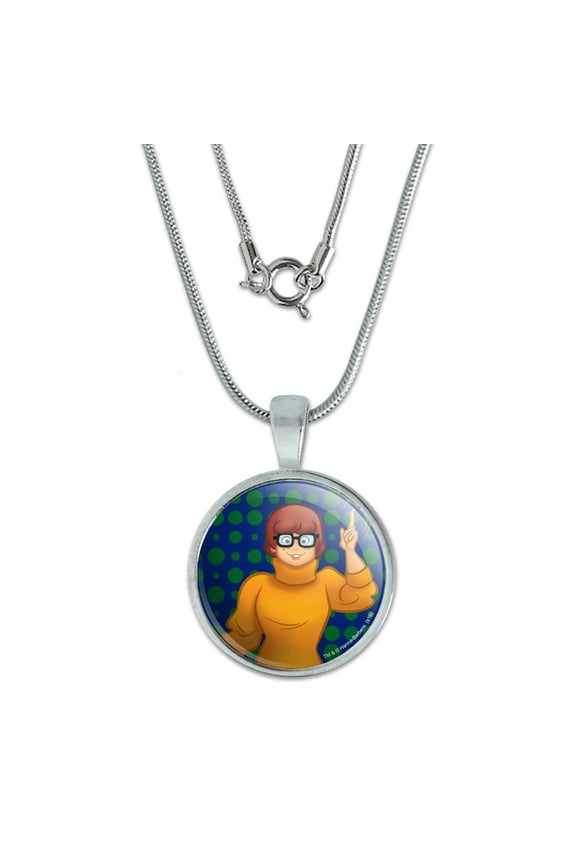 Scooby Doo Velma Character 0.75" Pendant with Sterling Silver Plated Chain