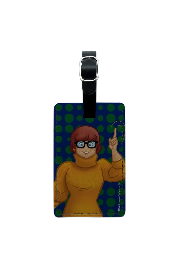Scooby Doo Velma Character Rectangle Leather Luggage Card Suitcase Carry-On ID Tag