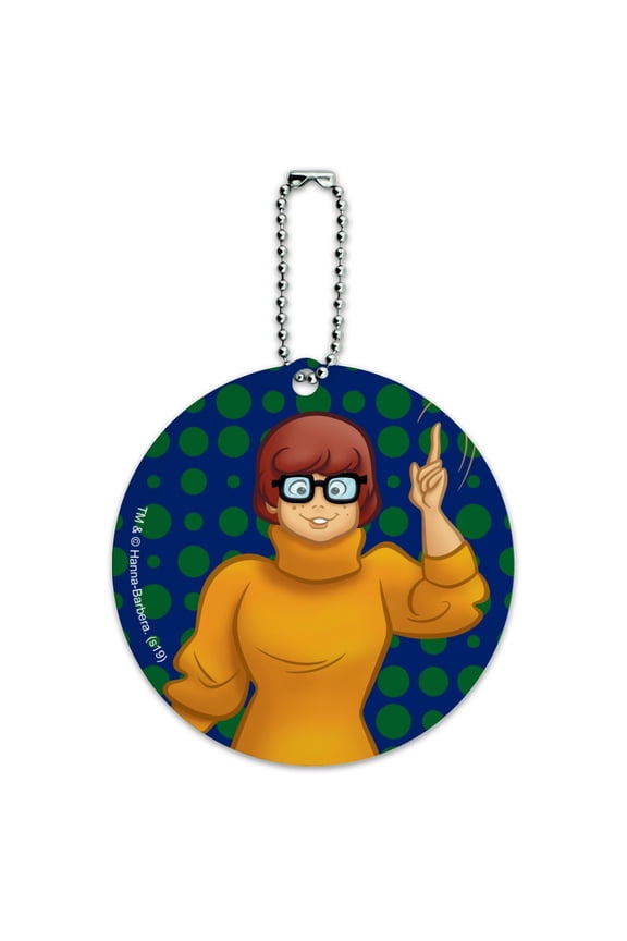 Scooby Doo Velma Character Round Luggage ID Tag Card Suitcase Carry-On