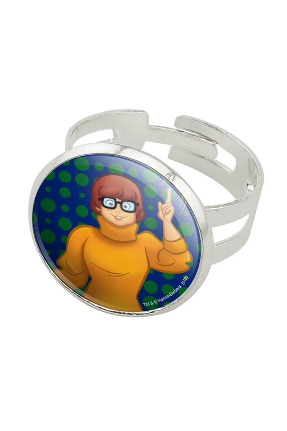 Scooby Doo Velma Character Silver Plated Adjustable Novelty Ring