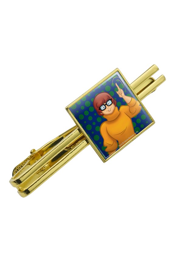 Scooby Doo Velma Character Square Tie Bar Clip Clasp Tack- Silver or Gold