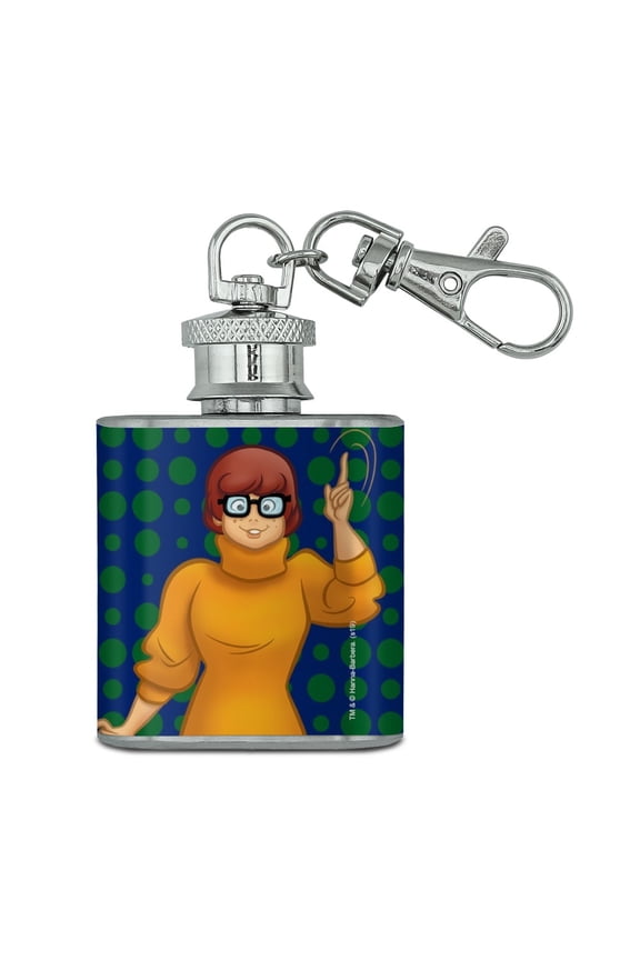 Scooby Doo Velma Character Stainless Steel 1oz Mini Flask Key Chain