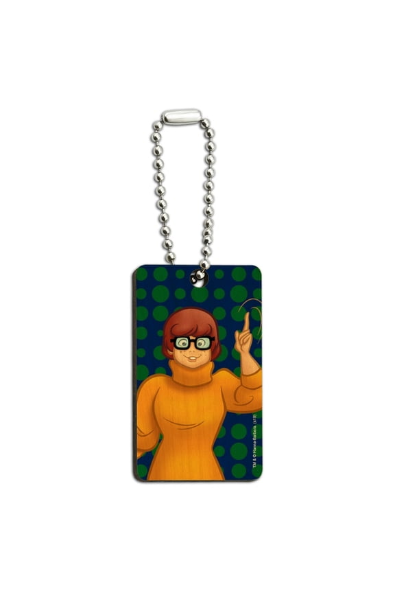 Scooby Doo Velma Character Wood Wooden Rectangle Keychain Key Ring