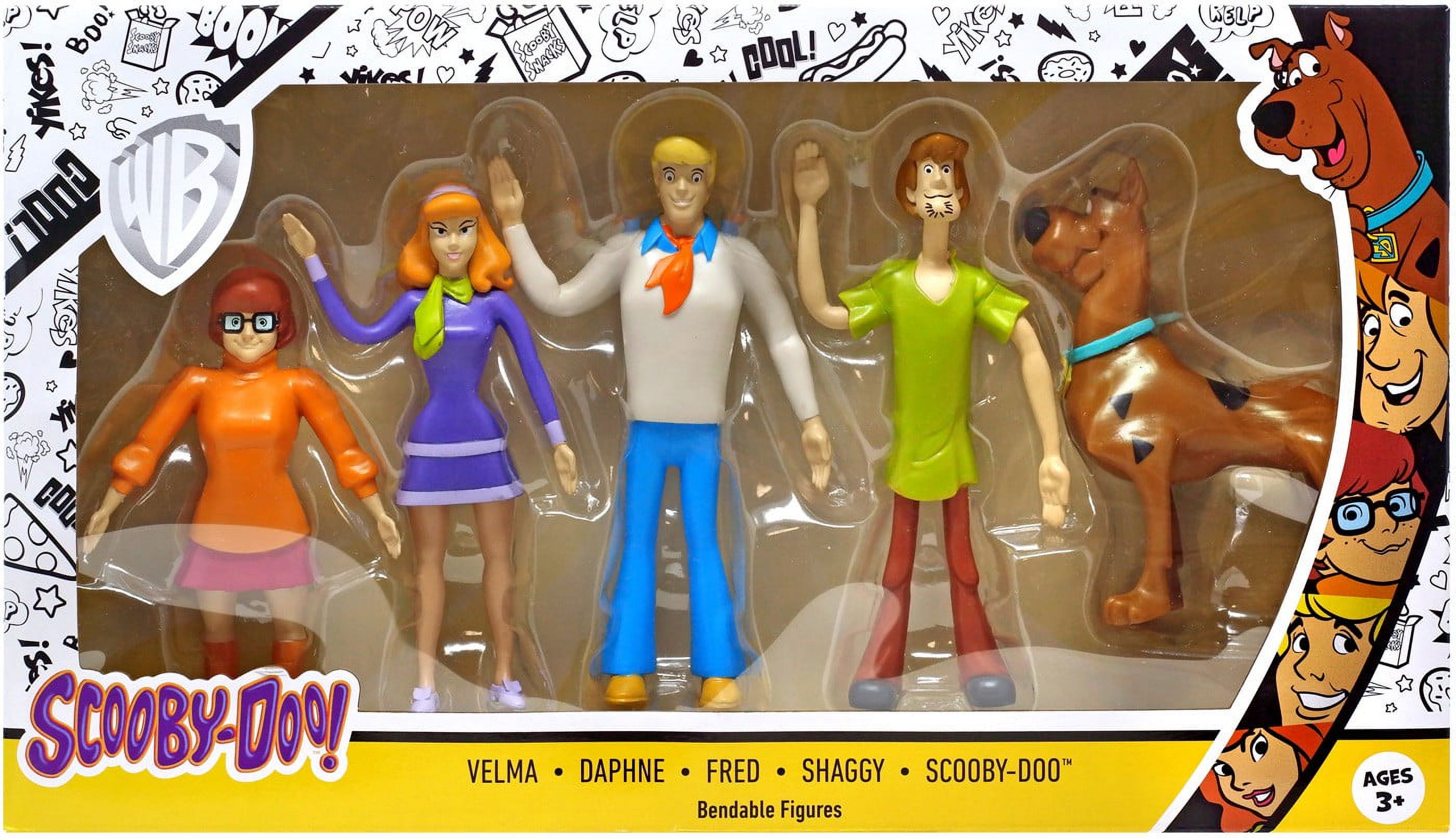 Scooby Doo Velma, Daphne, Fred, Shaggy & Scooby-Doo Bendable Figure Box Set  
