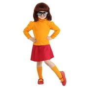 FUN Costumes Scooby Doo Velma Fancy-Dress Costume for Toddlers with Plastic Glasses, Toddler 2T