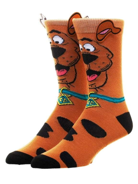 Scooby Doo W/Ears Character Adult Size Crew Socks