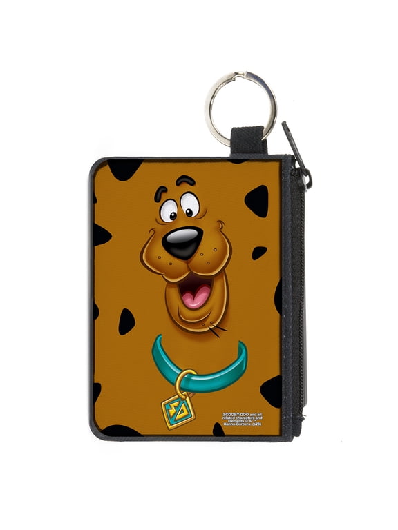Scooby Doo Wallet, Coin Purse, Scooby Doo Smiling Face Spots Brown Black, Canvas