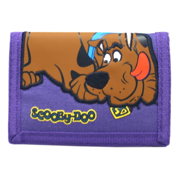 Scooby Doo! Wallet -Dark Violet Colored Tri-fold Fabric Scooby-Doo Kids Wallet