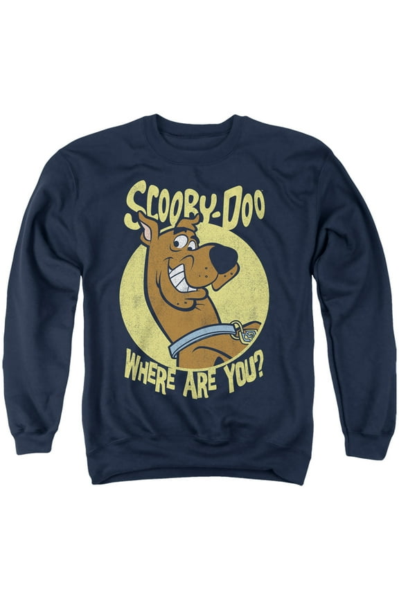 Scooby Doo Where Are You Adult Crewneck Sweatshirt Navy