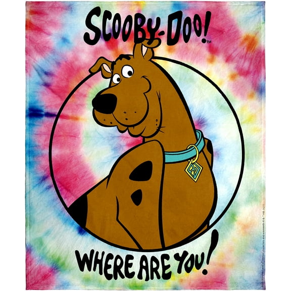 Scooby Doo Where Are You? Tie Dye Silk Touch Throw Blanket