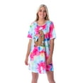 thumbnail image 1 of Scooby-Doo Women's Nightgown Cartoon Graphic Print Tie-Dye Pajama Short-Sleeve Nightdress Sleepwear Lounge, 1 of 7