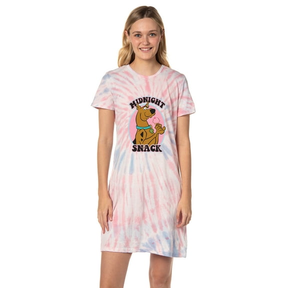 Scooby-Doo Women's Midnight Snack Nightgown Sleep Pajama Shirt For Adults