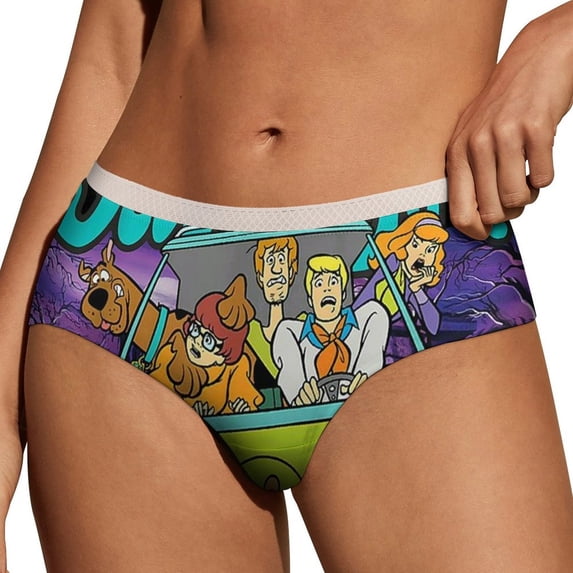 Scooby Doo Women's Panties Breathable, Sexy Everyday Comfort Lace Underwear Stretchable S