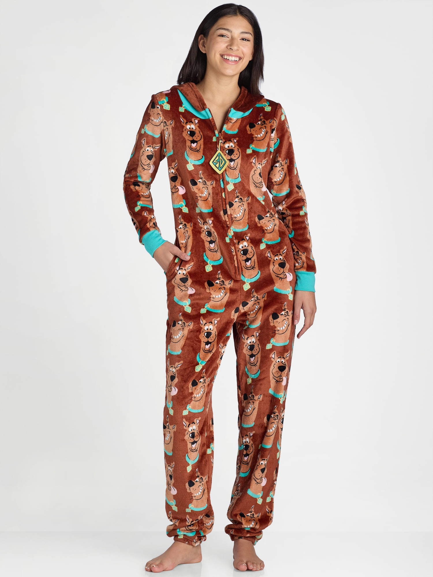 Scooby-Doo Women's Union Suit with Hood, Sizes XS-3X