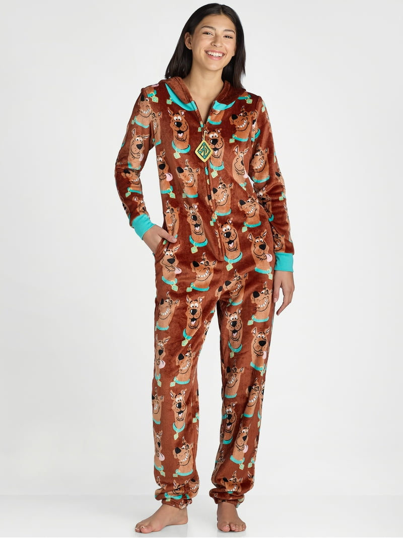 Scooby-Doo Women's Union Suit with Hood, Sizes XS-3X