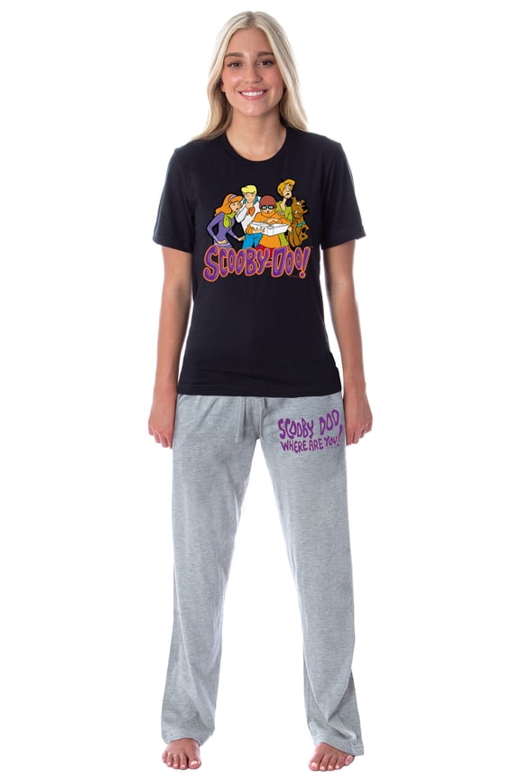 Scooby-Doo Womens' The Gang Shaggy Velma Fred Daphne Sleep Pajama Set