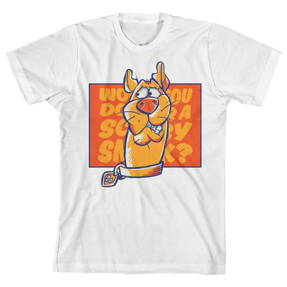 Scooby Doo Would You Do It For a Scooby Snack? Toddler Boy's White Graphic Tee-4T