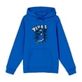 thumbnail image 1 of Scooby-Doo Yikes Adult Blue Long Sleeve Hoodie-Large, 1 of 3