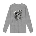 thumbnail image 1 of Scooby-Doo Yikes Adult Heather Gray Crew Neck Long Sleeve Tee-Medium, 1 of 3