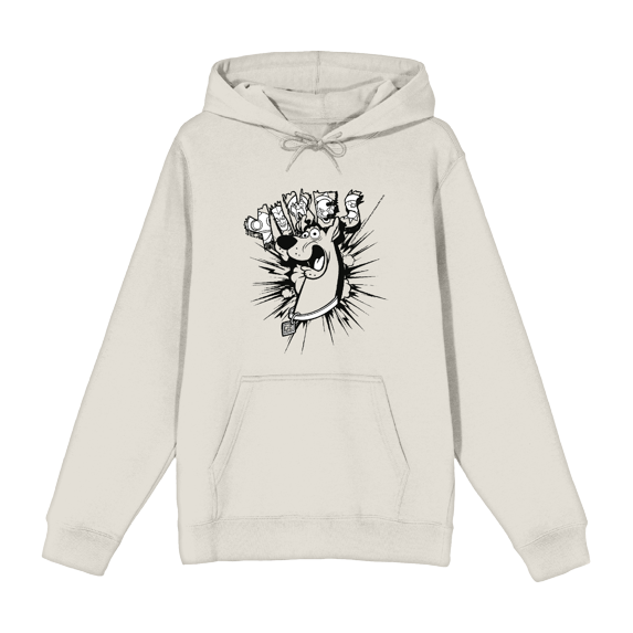 Scooby-Doo Yikes Adult Sand Long Sleeve Hoodie-XXL