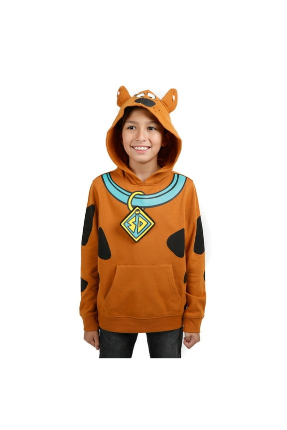 Scooby Doo Youth Boys Cartoon Character Cosplay Hoodie W/ 3D Ears