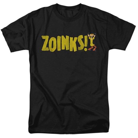 Scooby Doo Zoinks Adult 18/1 T-Shirt Black