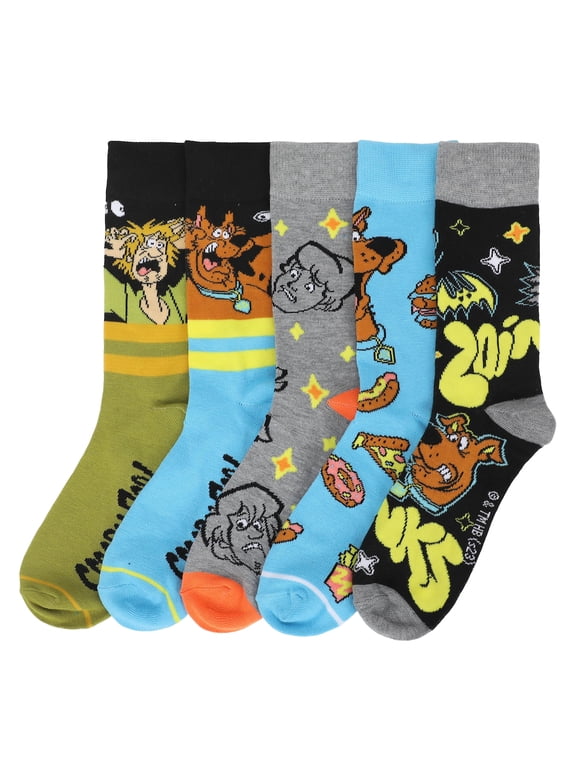 Scooby Doo Zoinks Men's 5-Pair Casual Crew Socks
