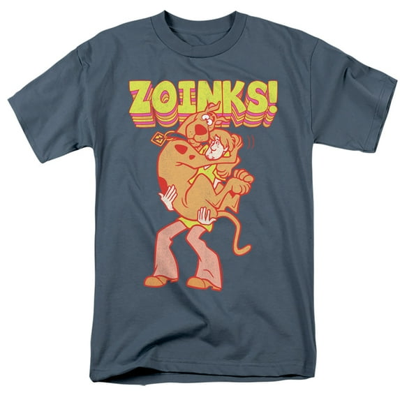 Scooby Doo Zoinks Repeat Adult 18/1 T-Shirt Slate