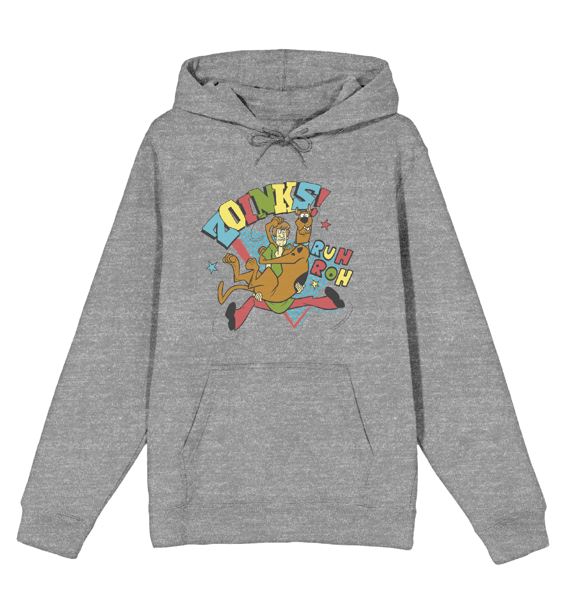 Scooby-Doo Zoinks Ruh Roh Adult Blue Long Sleeve Hoodie-XL