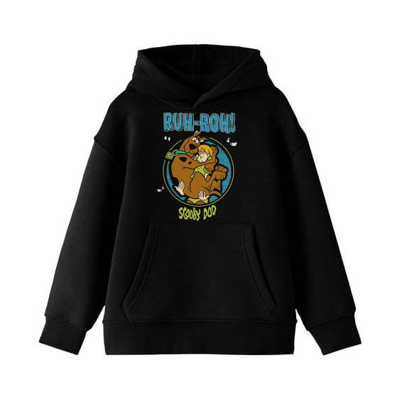 Scooby Doo and Shaggy Youth Black Graphic Hoodie-L