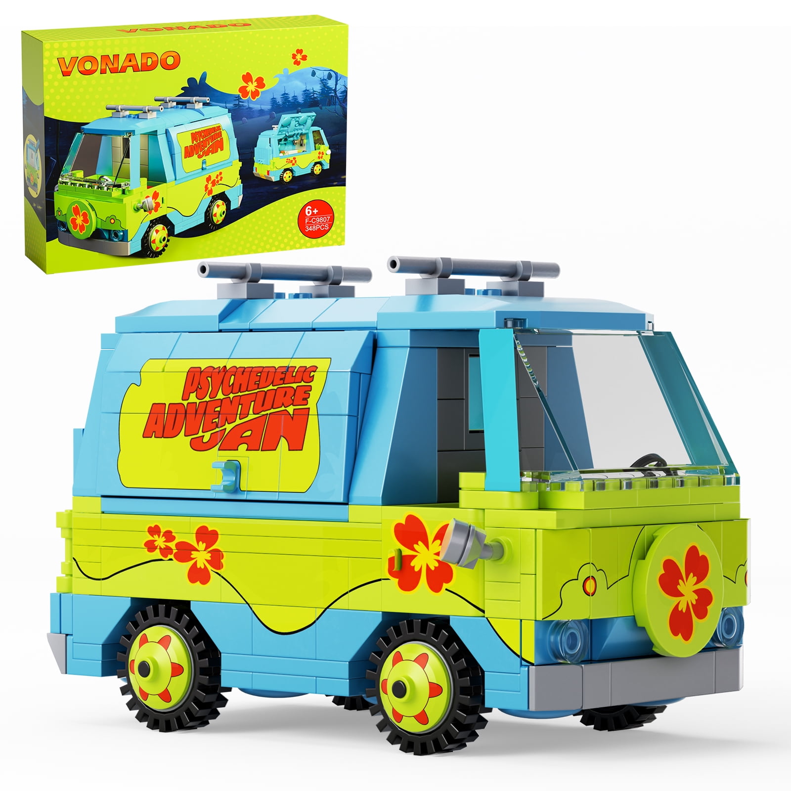 Scooby Doo Mystery Machine Building Block Set, 320pcs ABS Plastic