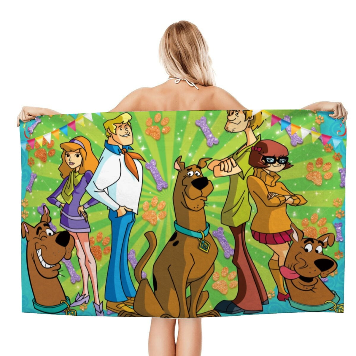 Scooby Gifts Beach Towel for Women Girl Birthday Inspired Fan Bath Outdoor Music Lover
