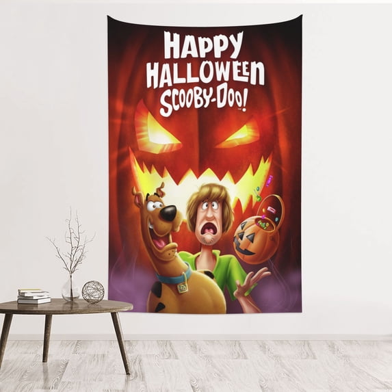 Scooby Happy Hallowen Tapestry 60*40 Inch Decor Wall Hanging Art Tapestries Mural Banner For Bedroom Livingroom Dormitory