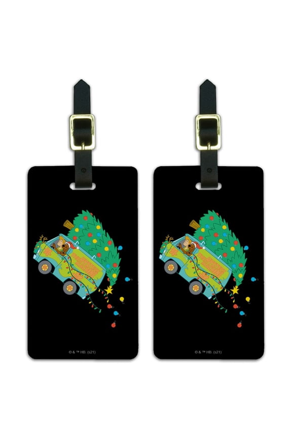 Scooby Mystery Machine Christmas Luggage ID Tags Set of 2