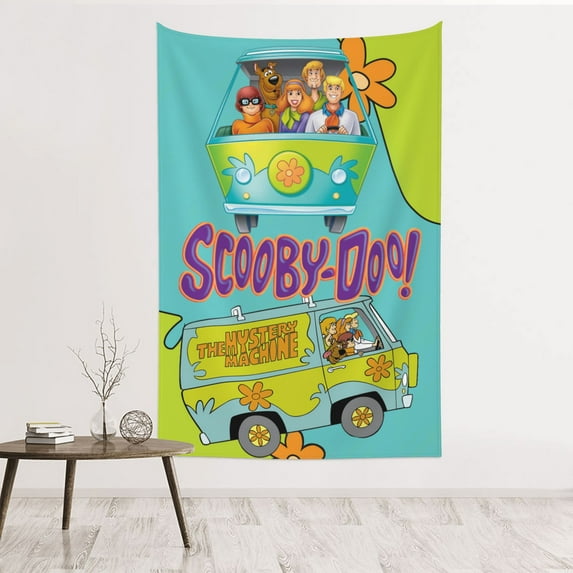 Scooby Mystery Machine Tapestry 60*40 Inch Decor Wall Hanging Art Tapestries Mural Banner For Bedroom Livingroom Dormitory