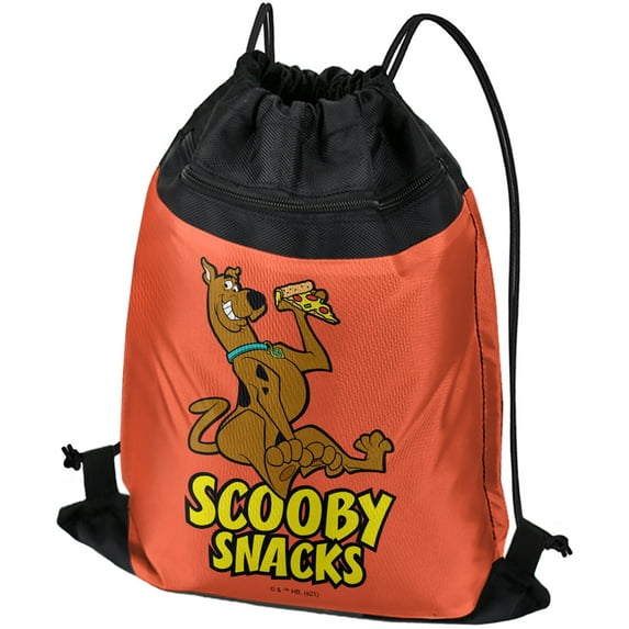 Scooby Snacks Drawstring Backpack Sports Bag Sackpack 17" x 13", Perfect for Gym, Yoga or Practice