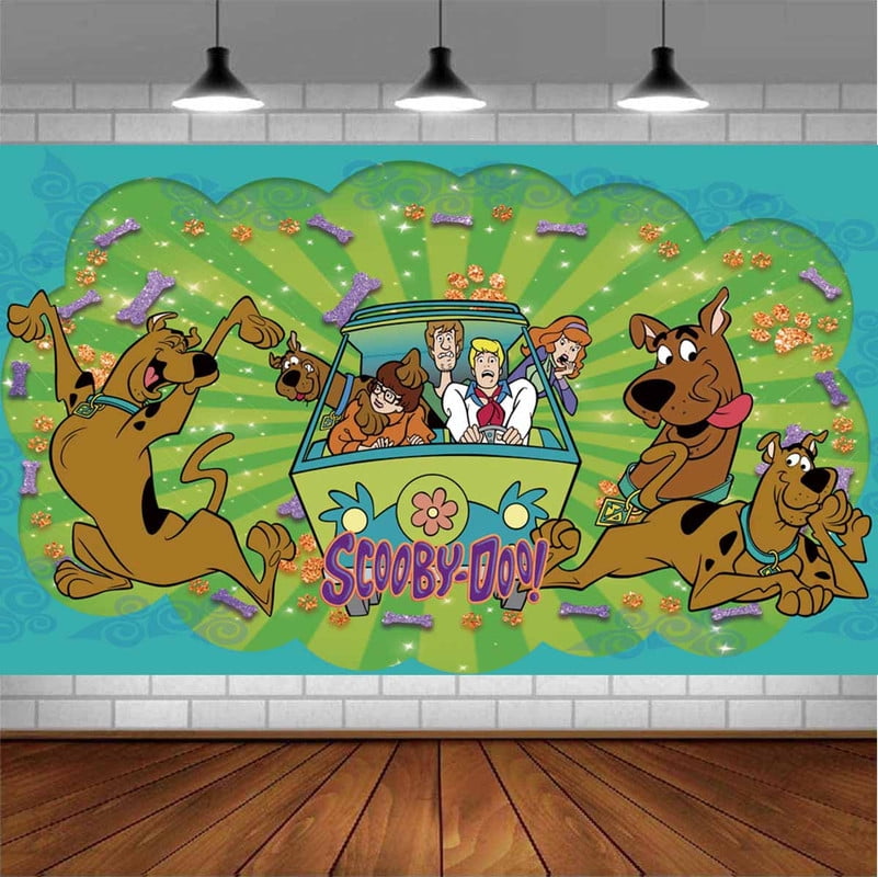 Scooby doo Banner Poster Wall Decor Birthday Backdrop Background Party Supplies Taspestry
