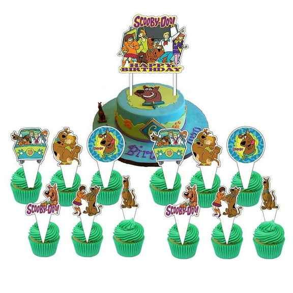 Scooby doo Cake Topper Cupcake Set Party Supplies Decoration Birthday Decor Kit