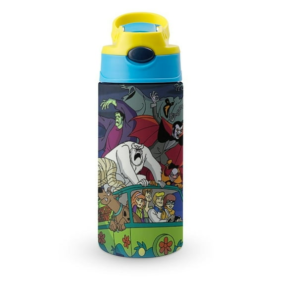 Scooby-doo Insulated Stainless Steel Water Bottle with Straw Vacuum Reusable Leak Proof Water Cup