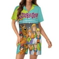 thumbnail image 1 of Scooby-doo Scooby Women's Pajama Set 2-Piece Sleepwear Loungewear Button Down Short Sleeve Summer Silky PJ Set, 1 of 8