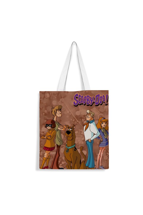 Scooby doo canvas Tote Bag handbag: Attractive tote for women, suitable for grocery and shopping use, featuring a reusable style with an inner zipper, size 13.8 x 15.8 inches (35x40cm).
