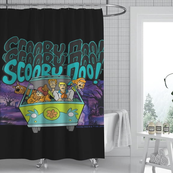 Scooby doo shower curtain flaunts an impressive print, offers waterproof protection, and is easy to install, enhancing your bathroom with artistic flair. Dimensions: 59" x 71" (150 x 180 cm).