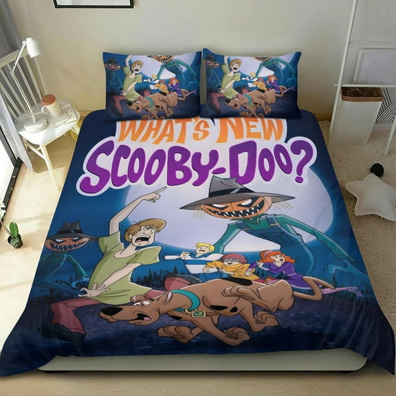 Scooby doo-themed Bed Sheet Set Three Piece Set Comfortable And Skin Friendly Unique Design Home Decor Gifts For Family Friends fans36x75Inches90cm*190cm